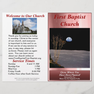 Bulletin hebdomadaire personnalisé de l'église (à