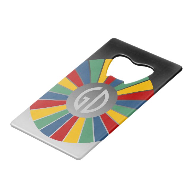 BULLETIN ROUND RAYS I + votre monogramme (Devant Angle)