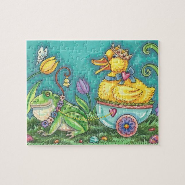 BULLFROG & DUCK PRINCE EN PANIER D'OEUFS, PUZZLE D (Horizontal)