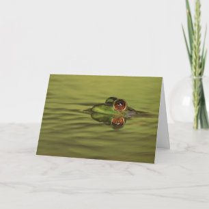 Bullfrog nage Carte de voeux pliée
