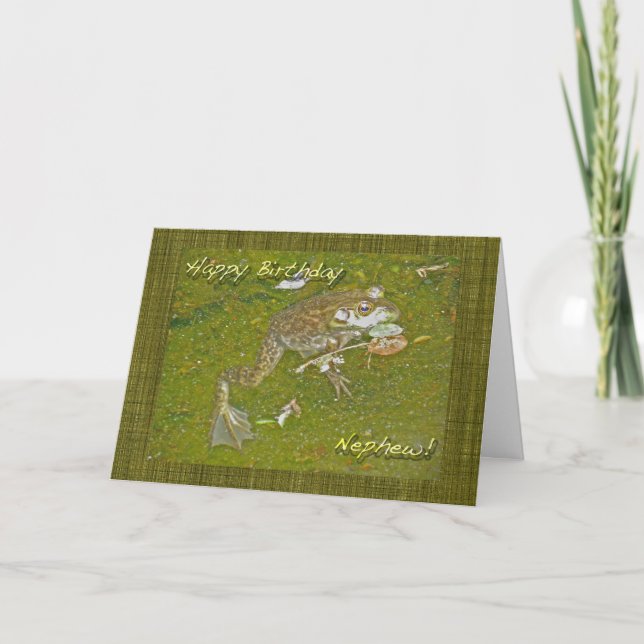 Bullfrog Nephew Carte d'anniversaire (Devant)