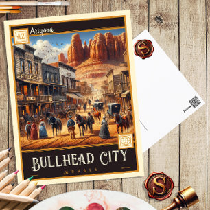 Bullhead City, Arizona Carte postale Vintage