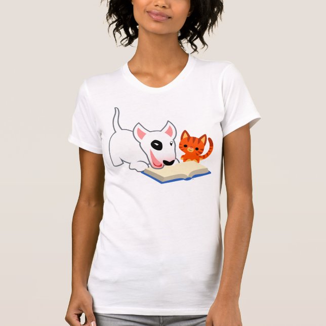 Bullie et Kitty de dessin animé avec T-shirt femme (Devant)