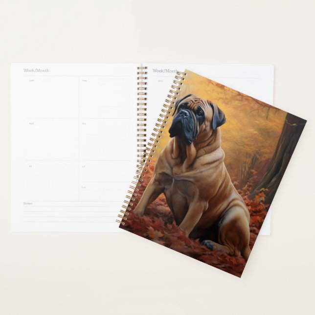 Bullmastiff en automne Feuilles automne Inspire (Devant avec enveloppe)