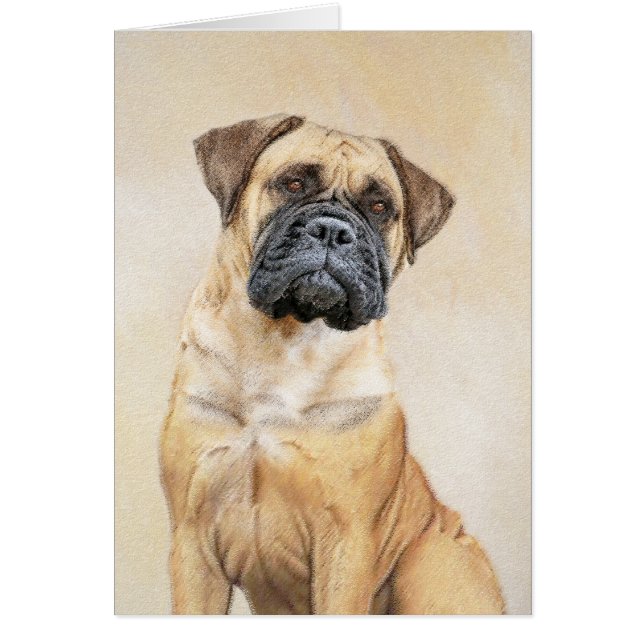 Bullmastiff Peinture - Joli chien d'origine art (Devant)