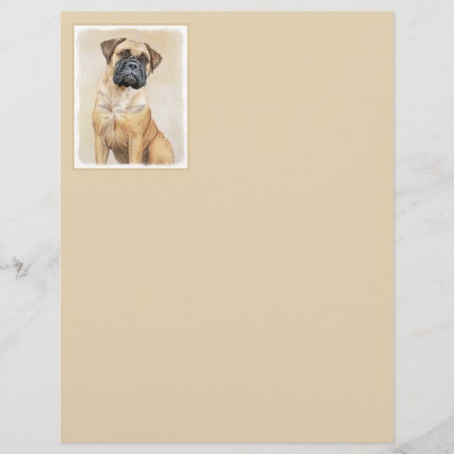 Bullmastiff Peinture - Joli chien d'origine art (Devant)