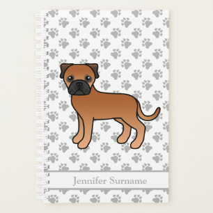 Bullmastiff Rouge Chien de Dessin Animé Mignon & T
