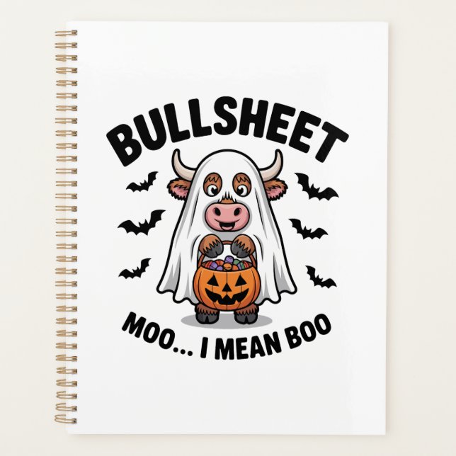 BULLSHEET Halloween Vache mignonne en fantôme (Devant)