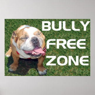 BULLY FREE ZONE affiche 52" x 35"