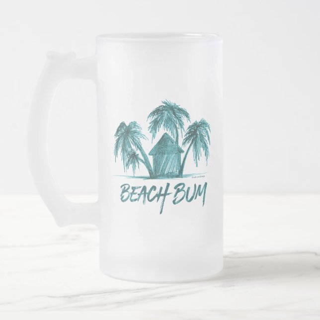 Bum de plage Verre décongelé Bière Mug (Gauche)