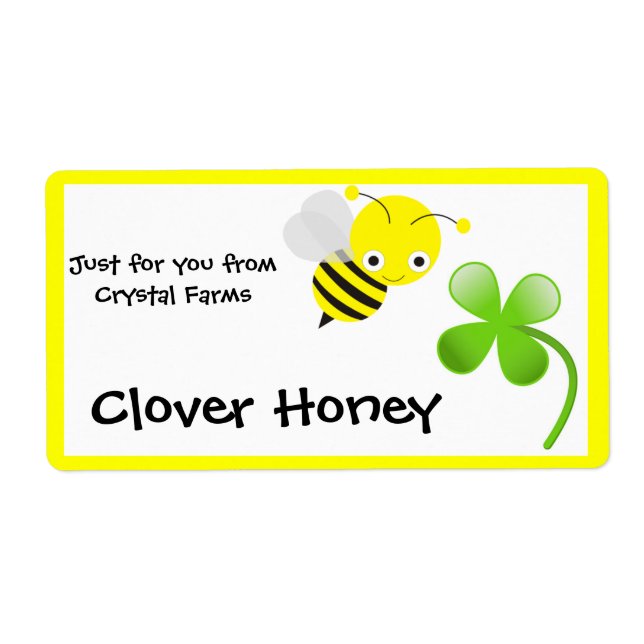 Bumble Bee and Clover Étiquettes alimentaires (Devant)