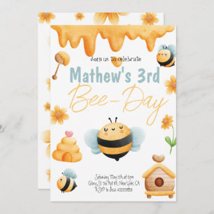 Bumble Bee Anniversaire Fête Invitation