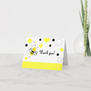 Bumble Bee Anniversaire Plié Merci Cartes de notes