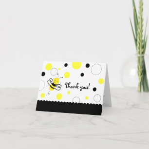 Bumble Bee Anniversaire Plié Merci Cartes de notes