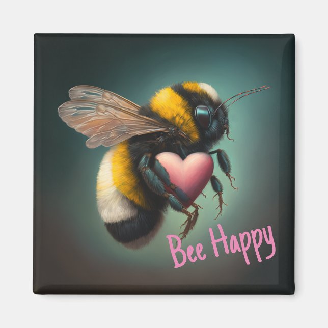 Bumble Bee - Bee Happy - Magnet (Devant)