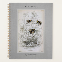 Bumble Bee Botanical sur le lin