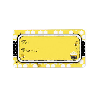 Bumble Bee Étiquette cadeau M