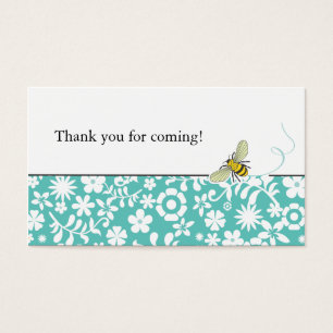 Bumble Bee Favoriser Tag ou Carte de visite Bleu