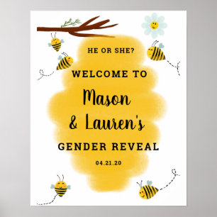 Bumble Bee Genre Révéler Affiche de bienvenue Post
