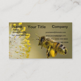 Bumble Bee Jaune Fleur Carte de visite