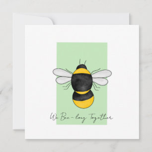 Bumble bee mignon jeu de mots carte de voeux