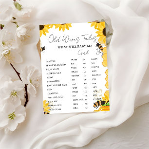 Bumble Bee Old WIves Tales Baby shower Carte de je