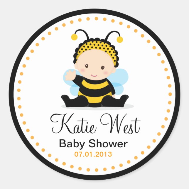 Bumble Bee Party Stickers (Devant)