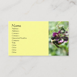 Bumble Bee Sur Flower Nature Carte de visite