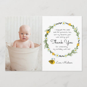 Bumble Bee Theme Anniversaire Merci Cartes