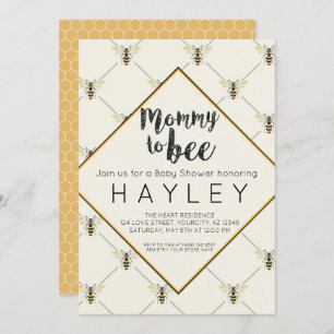 Bumble Bee Vintage maman to Bee Invitation de douc