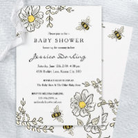 Bumble Bee Virtual Baby Shower Invitations