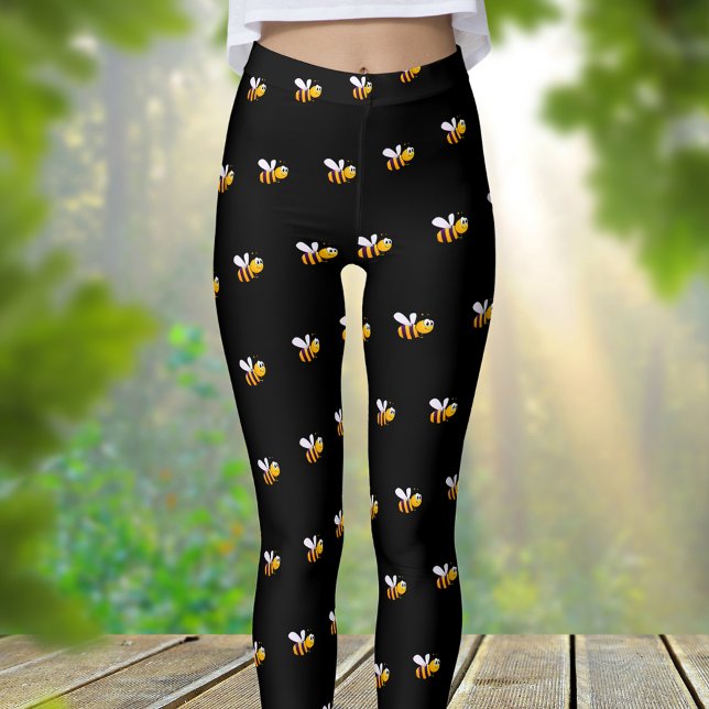 Bumble noir abeilles mignonnes leggings amusants (Créateur téléchargé)