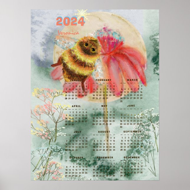 Bumblebee Callendar Poster plus grand (Devant)