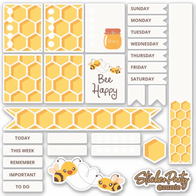 Bumblebee des abeilles mignonnes Stickers (Devant)