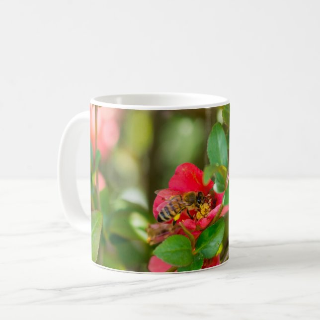 Bumblebee Et Azalea Coffee Mug (Devant gauche)