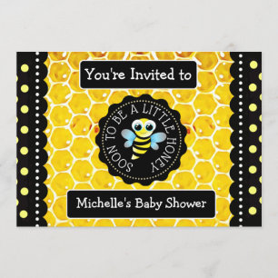 Bumblebee Honeybee Thème Baby shower Invitation