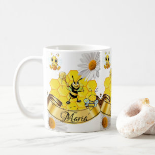 Bumblebee White Daisy Mug