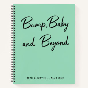 Bump, Baby and Beyond Mint Green Baby Journal