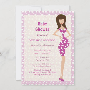 Bump Baby Girl Douche Invitations