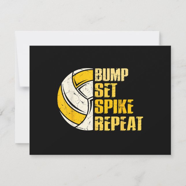 Bump Set Spike Répéter Volleyball Funny (Devant)