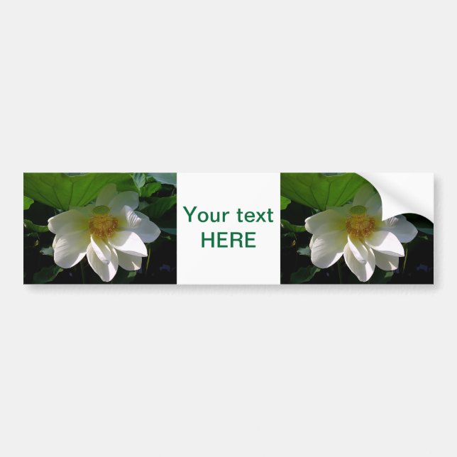 Bumper Sticker avec délicat blanc Lotus Flower (Devant)