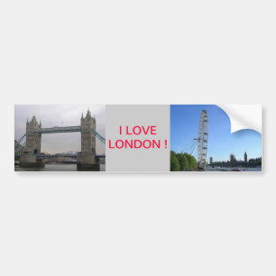 Bumper Sticker avec London Eye Ferris Wheel