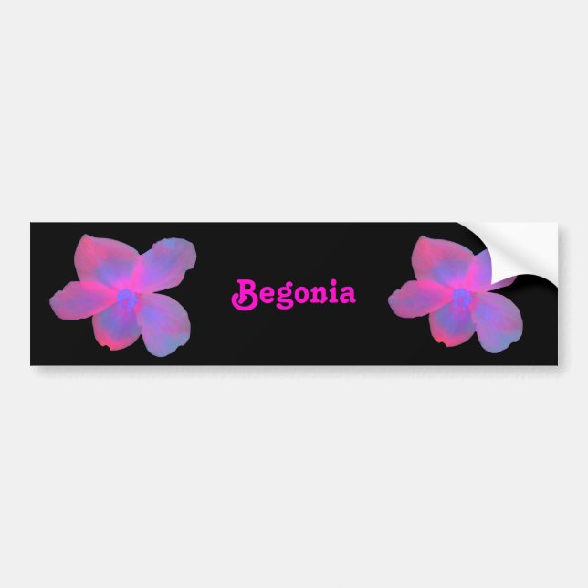Bumper Sticker Fluorescent Begonia Personnalisable (Devant)