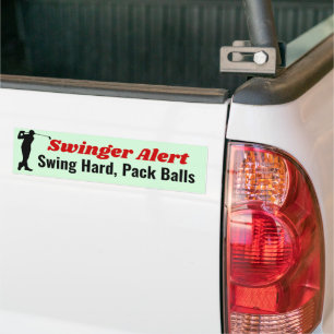Bumper Sticker Golf Funny - Alerte Swinger!