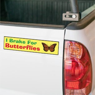 Bumper Sticker - Je freine pour les papillons