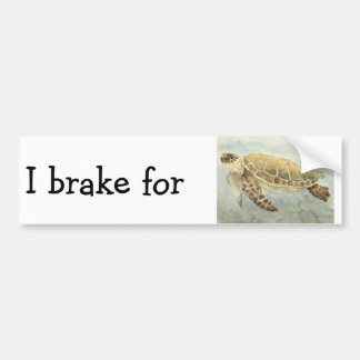 Bumper Sticker - Je freine pour les tortues de mer