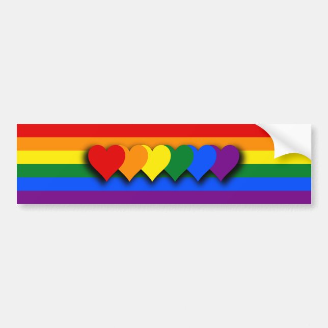 Bumper Sticker LGBT flag (Devant)
