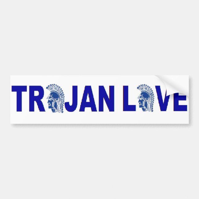 Bumper Sticker Trojan Love (Devant)