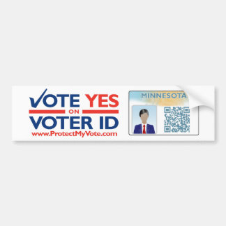 Bumper Sticker - Vote OUI sur l'ID de l'électeur
