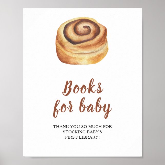 Bun baby shower - livres pour bébé affiche (Devant)